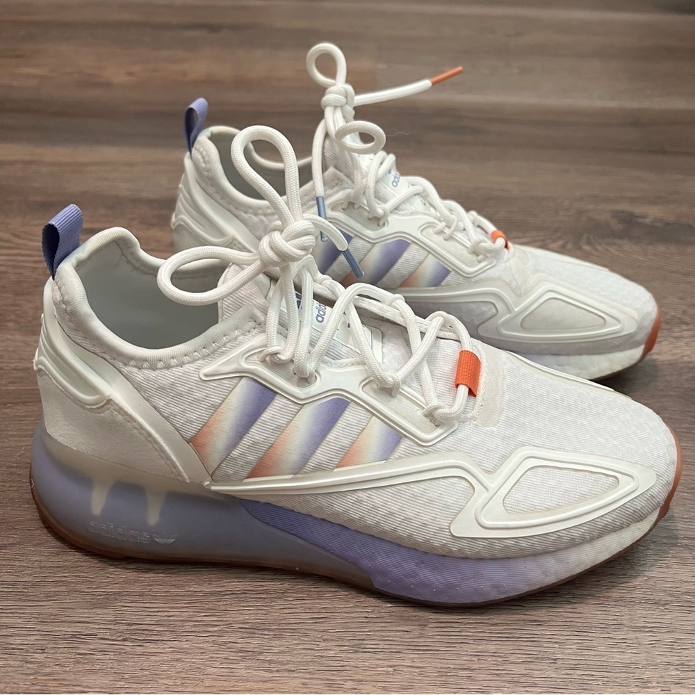 Adidas ZX 2K Boost Gradient Purple White Women's Sneakers Boost Cushion Size 6.5